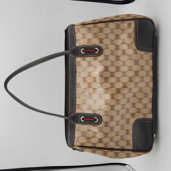 💯% Authentic Gucci Coated Canvas Tote Bag - Picture 2 of 9